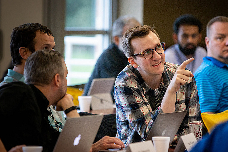 Alex, Isaac, and Karl, watching and learning from the amazing community of LiveWhale users and developers.